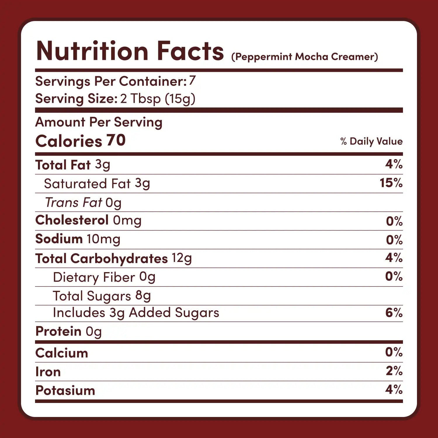 Peppermint Mocha Creamer Add On - Smooth Blend