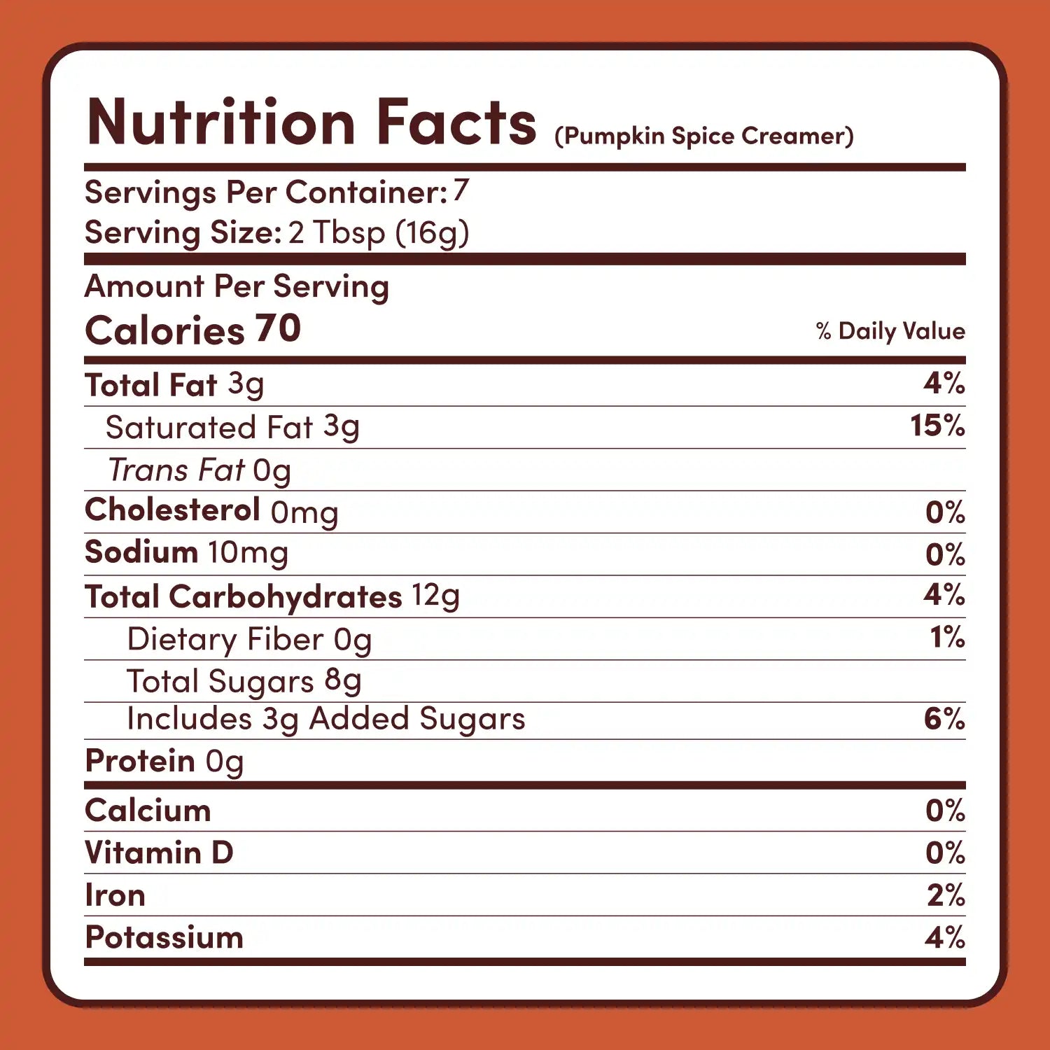 Pumpkin Spice Superfood Creamer Add On - Rich Blend