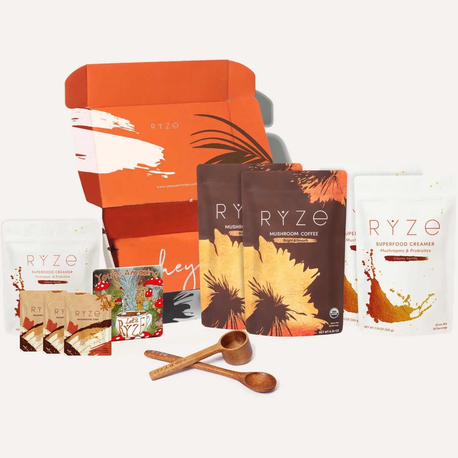 RYZE Lovers Gift Set: 2 Coffees + 2 Creamers - Classic Gift