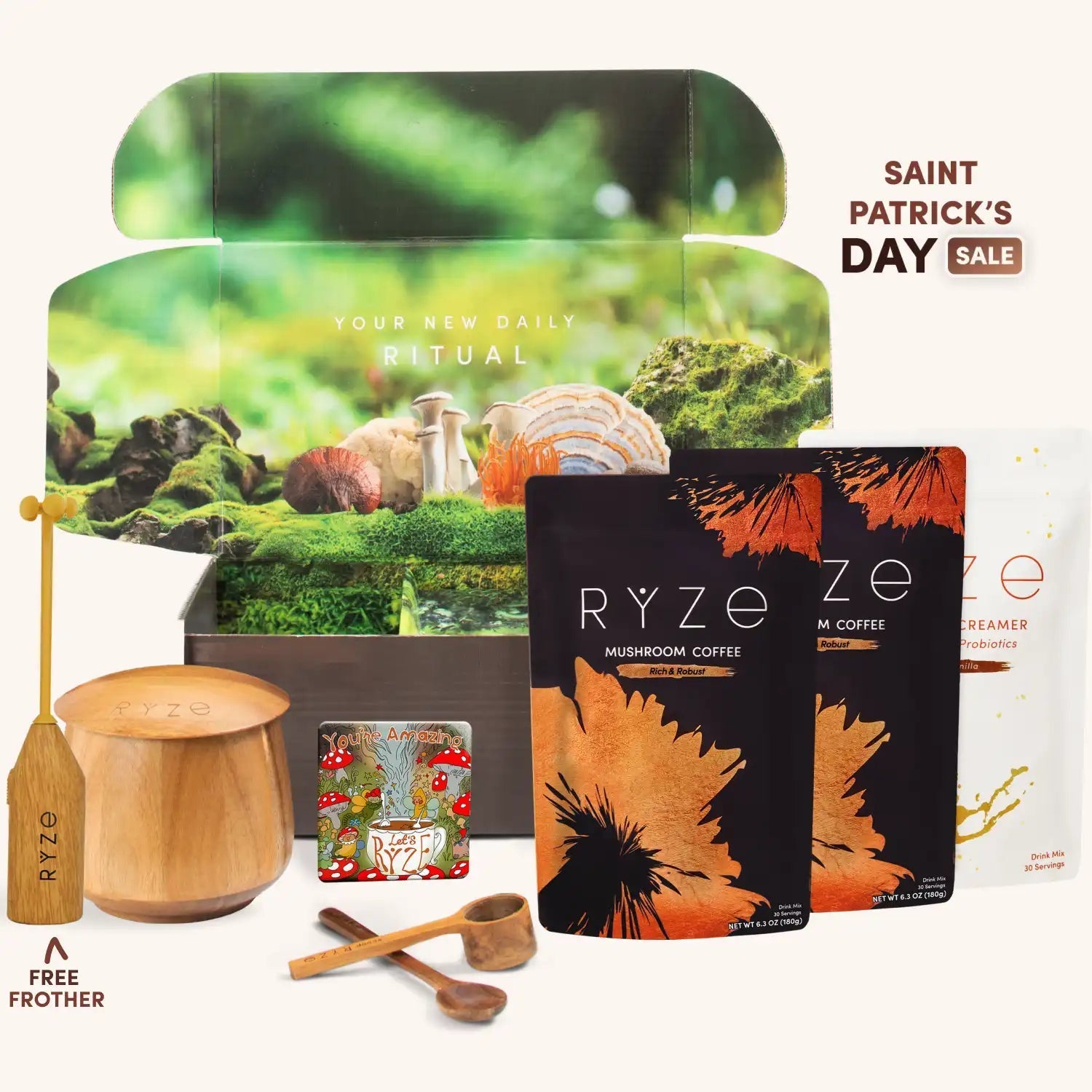 Mushroom Coffee House Blend Ritual Set - Ready Combo