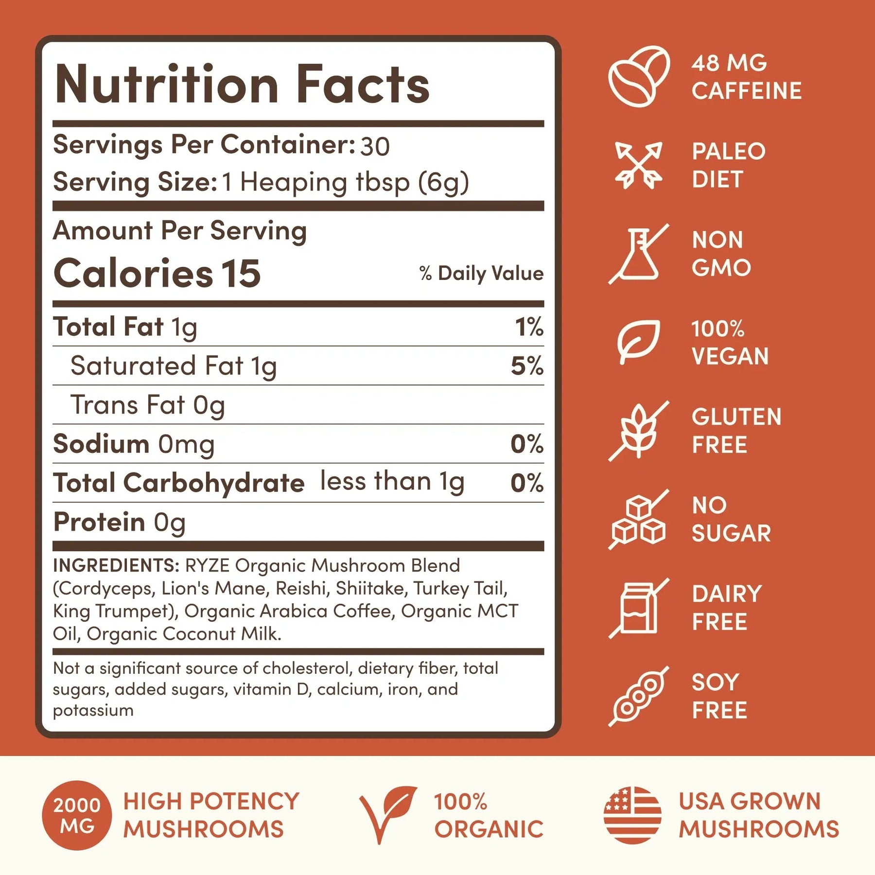 Mushroom Coffee (1 pack - 30 Servings) - Daily Brew