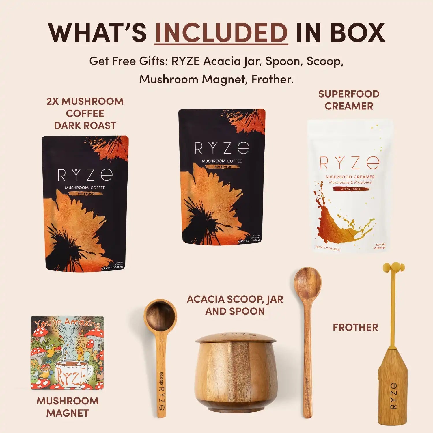 Mushroom Coffee House Blend Ritual Set - Ready Combo