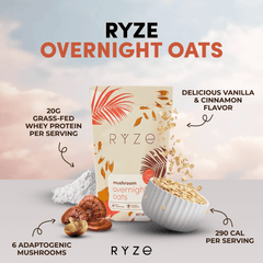 Mushroom Overnight Oats Pack (14 Servings) - Quick Breakfast