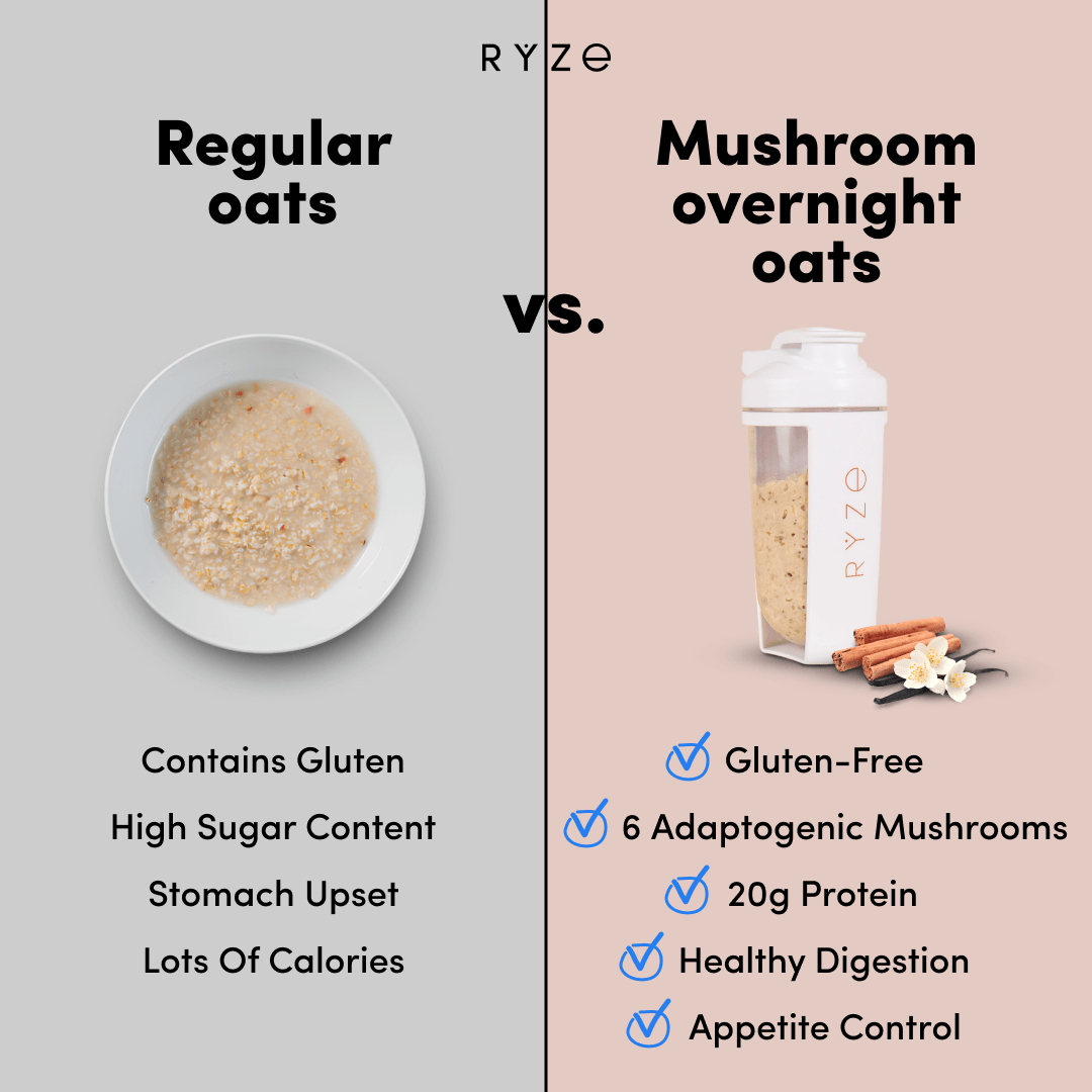 Mushroom Overnight Oats Pack (14 Servings) - Quick Breakfast