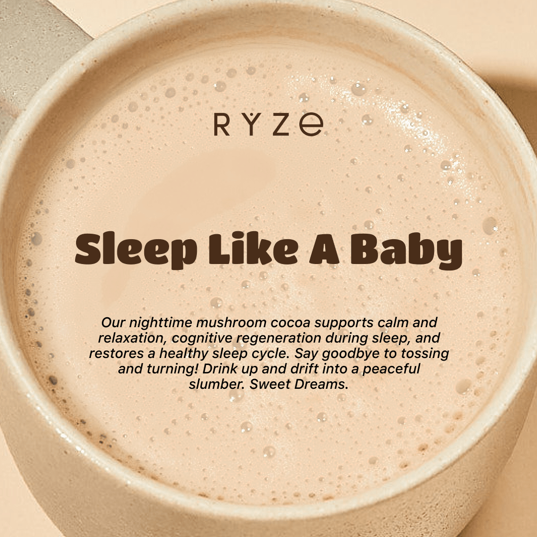 RYZE Hot Cocoa - with 6 Sleep Superfoods to Help Fall Asleep and Stay Asleep - Cozy Cup
