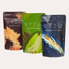 RYZE Mushroom Matcha - with 6 Organic Adaptogenic Mushrooms Grown In USA and Ceremonial-Grade Japanese Matcha - Clean Energy