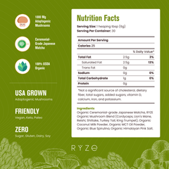 RYZE Organic Mushroom Matcha Starter Kit (60 servings) - Ready Kit