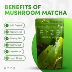RYZE Organic Mushroom Matcha Starter Kit (60 servings) - Ready Kit